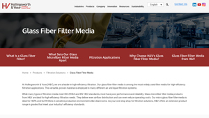 Hollingsworth & Vose - Glass Fiber Filter Media