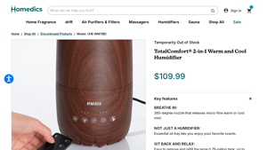 Homedics - TotalComfort 2-in-1 Warm and Cool Humidifier