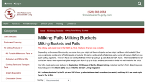 Homesteader Supply - Stainless Steel Milking Buckets
