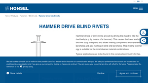 Honsel - Hammer Drive Blind Rivets