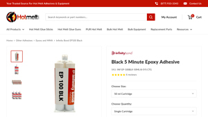 Hot Melt - Black 5 Minute Epoxy Adhesive