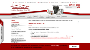 House of Cans - PL603 Plastic Lids