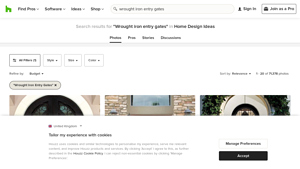Houzz - Wrought Iron Entry Gates