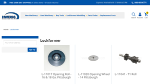 Lockformer - Opening Rolls and Forming Rolls