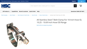 Trident Rubber Inc - Stainless Steel T-Bolt Clamp
