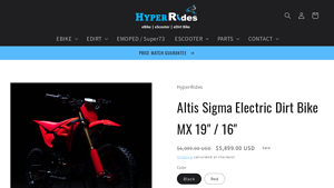 Hyper Rides - Altis Sigma Electric Dirt Bike