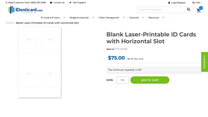 IdentiCard - Blank Laser-Printable ID Cards