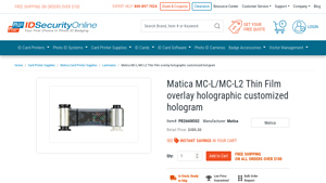 Matica - MC-L/MC-L2 Thin Film Hologram