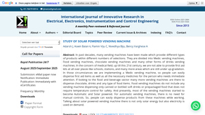 IJIREEICE - Solar-Powered Vending Solutions