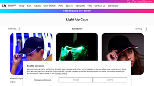Illuminated Apparel - Kids LED Light Up Baseball Cap