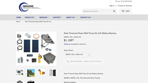 Imagine Industrial Controls - Solar Powered Deep Well Pump Kit