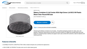 Imperial Dade - Bakery Container & Lid Combo