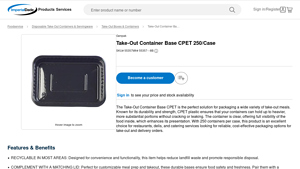 Imperial Dade - Take-Out Container Base CPET