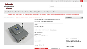 Square D - 97311 Enclosed Disconnect Switch