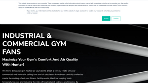 Hunter - Commercial Gym Fans
