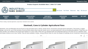Industrial Fans Direct - Slantwall Cone and Cylinder Fans