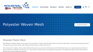 Industrial Netting - Polyester Woven Mesh