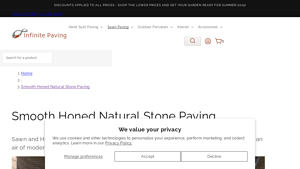 Infinite Paving - Smooth Honed Indian Sandstone & Granite