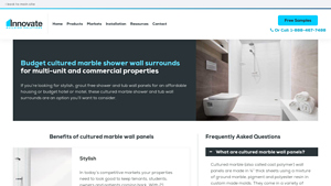 Innovate Building Solutions - Budget Cultured Marble Shower Wall Surrounds