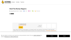Instructables - Steel Toe Bunny Slippers