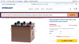 Interlight - Interstate 6TL High-Performance Automotive Battery