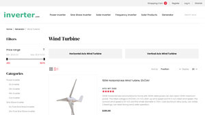 Inverter - 100W Horizontal Axis Wind Turbine