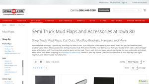 Iowa 80 - Yosemite Sam Black Semi Truck Mud Flaps