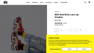 Iri NYC - Bou Red Brick Lace-Up Sneaker