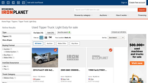 Dump Trucks - Light Duty for Sale