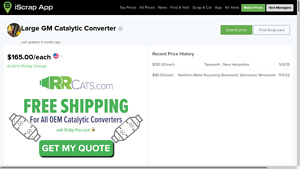 iScrap App - Large GM Catalytic Converter