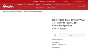 Isingtec - BKB Audio SFK-10 Karaoke Speaker