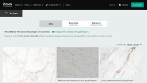 iStock - White Marble with Gold Images