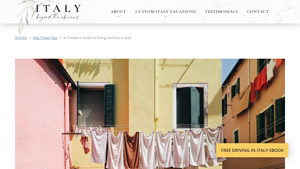 Italy Beyond the Obvious - Accommodation & Laundry Services