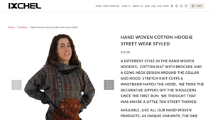 Ixchel - Hand Woven Cotton Hoodie