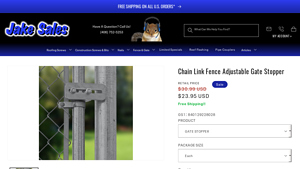 Jake Sales - Chain Link Fence Adjustable Gate Stopper