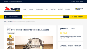 Mitsubishi - 1990-1993 3000GT JDM Engine 3.0L V6 6G72