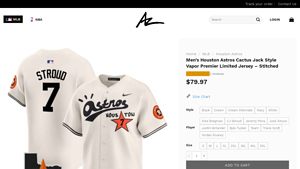 Houston Astros - Cactus Jack Style Vapor Premier Limited Jersey