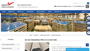 Jindalai Steel - SUS 304 Hexagonal Pipe / SS 316 Hex Tube