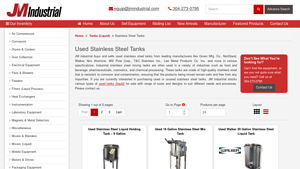JM Industrial - Used Stainless Steel Mixing Tanks