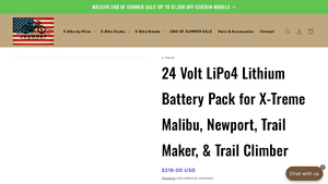 X-Treme - 24 Volt LiPo4 Lithium Battery Pack