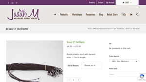 Judith M - Brown 12 Hat Elastic