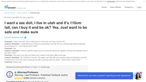 JustAnswer - 110cm Tall Sex Doll