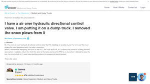 JustAnswer - Air-Over-Hydraulic Control Valve