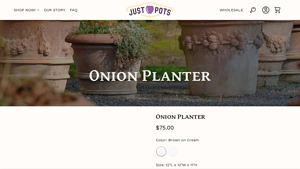 Just Pots - Brown Blue Cream Onion Planter