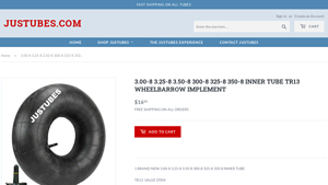 Justubes - 3.00-8 Inner Tube TR13