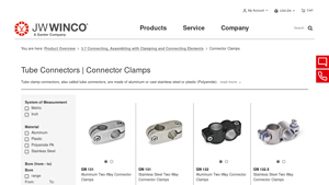 JW Winco - Tube Clamp Connectors