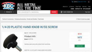 MORTON - 1/4-20 Plastic Hand Knob