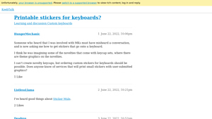 Keebtalk - Sticker Recommendations