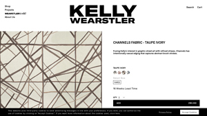 Kelly Wearstler - Channels Fabric - Taupe Ivory