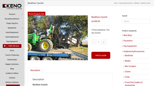 Keno Tractors - Backhoe 3-Point